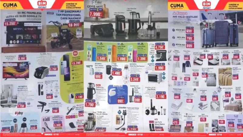 BİM 20-27 Mart Aktüel Ürünler Kataloğu Yayınlandı! Kaçırılmayacak Çeyiz Seti ve Daha Fazlası Burada!